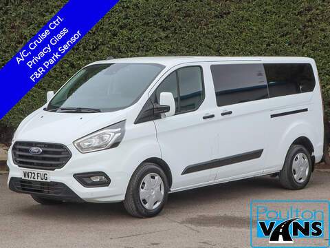 Ford Transit Custom LL30 Business 2.0DCI 145BHP L2 LWB 9 SEAT MINIBUS, Bluetooth, Air Con Front + Rear, Twin SLD