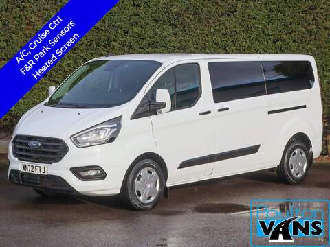 Ford Transit Custom LL30 Business 2.0DCI 145BHP L2 LWB 9 SEAT MINIBUS, Bluetooth, Air Con Front + Rear, Twin SLD