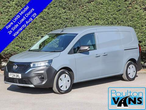Nissan Townstar Tekna 45Kwh 122Bhp Electric Auto L2 LWB Van, Air Con, Cruise, Twin SLD, Waranty Till 02/10/2029