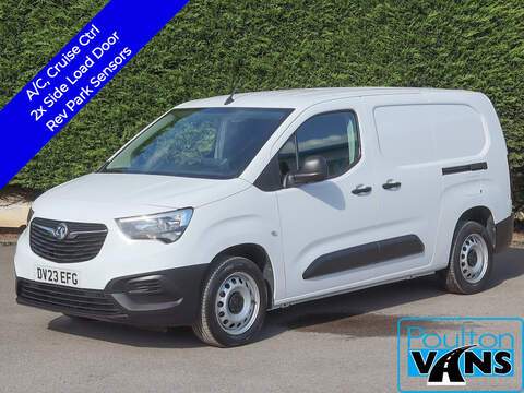 Vauxhall Combo 2300 Pro 1.5 Turbo D L1 SWB VAN, 3 Seats, Sat Nav, Rev Cam, Air Con, Cruise, Front + Rear Park..