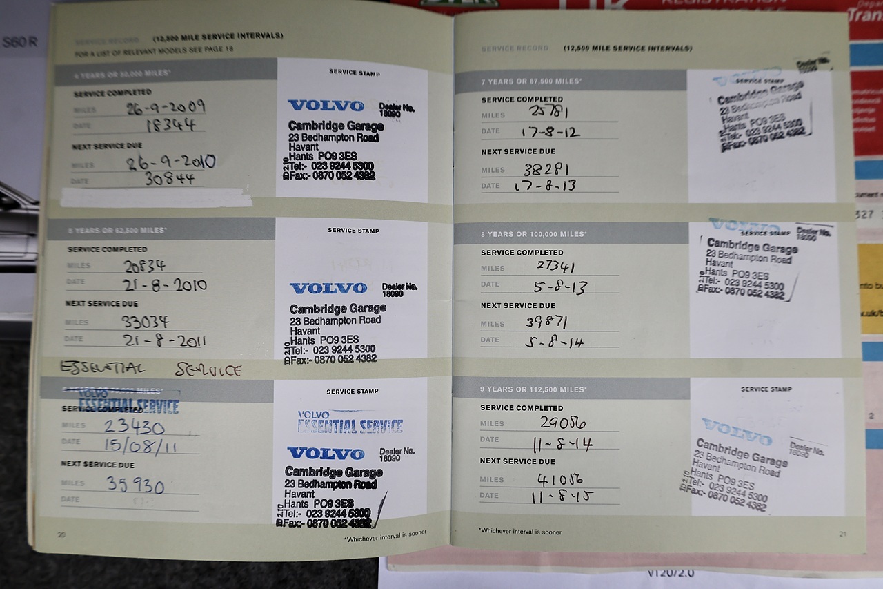 Volvo S60 D5 SE 20 Volvo Main Dealer Services inc.Cambelt - Large 30