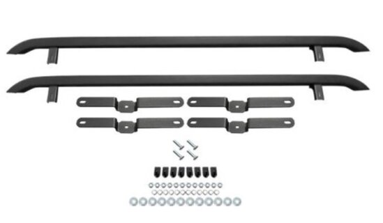 VW T7 (2025-) / TRANSIT CUSTOM (2024-) – TRAPEZOID SIDEBARS – SWB – GLOSS BLACK + MATTE BLACK