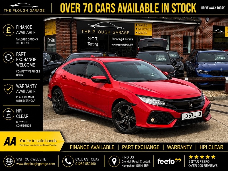 Honda Civic 1.5 VTEC Turbo Sport Hatchback 5dr Petrol Manual Euro 6 (s/s) (182 ps) - U10004047