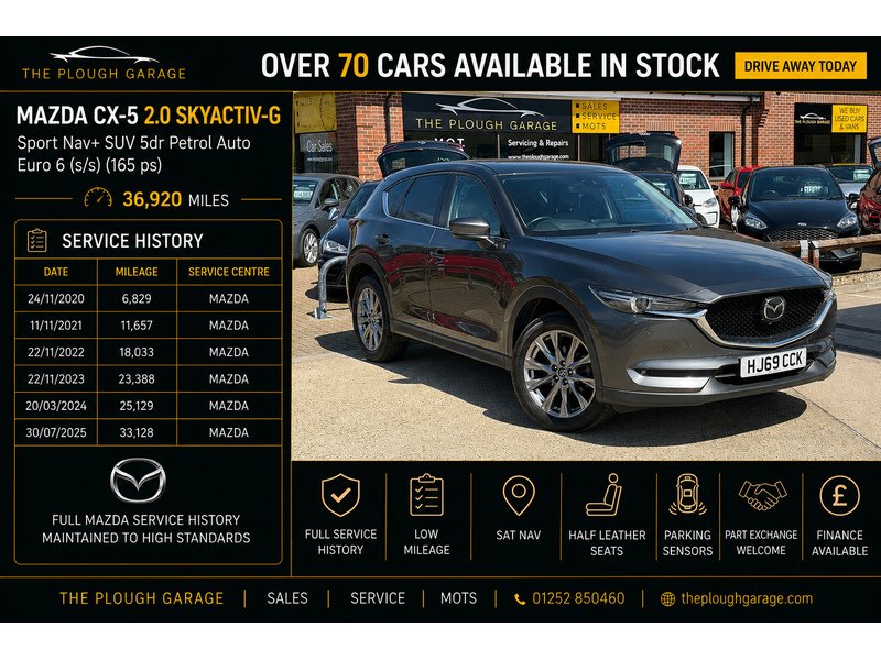 Mazda CX-5 2.0 SKYACTIV-G Sport Nav+ SUV 5dr Petrol Auto Euro 6 (s/s) (165 ps) - U10004194