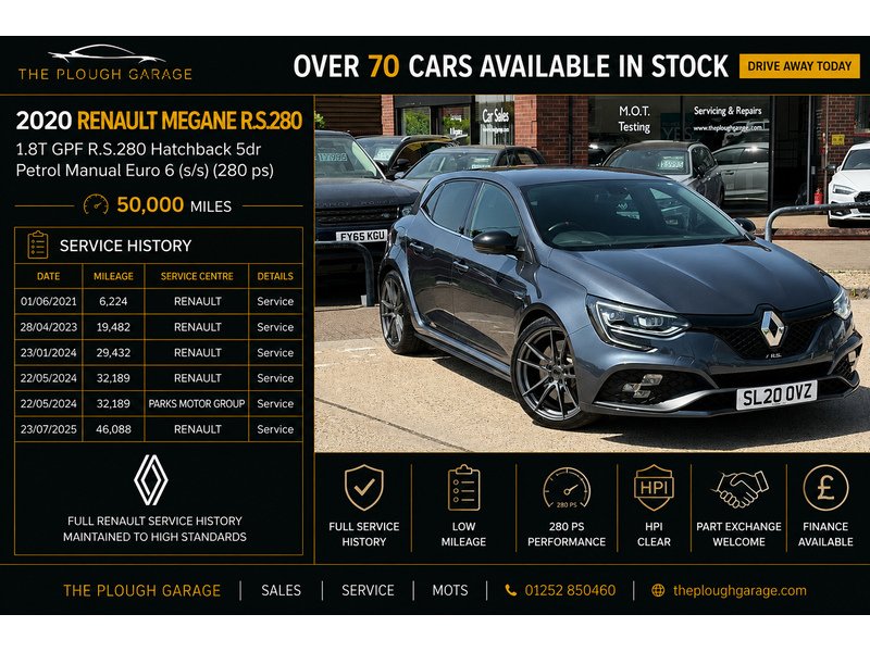 Renault Megane 1.8T GPF R.S.280 Hatchback 5dr Petrol Manual Euro 6 (s/s) (280 ps) - U10004226