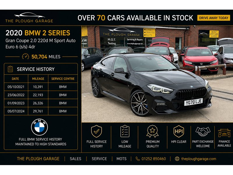 BMW 2 Series Gran Coupe 2.0 220d M Sport Auto Euro 6 (s/s) 4dr - U10004229