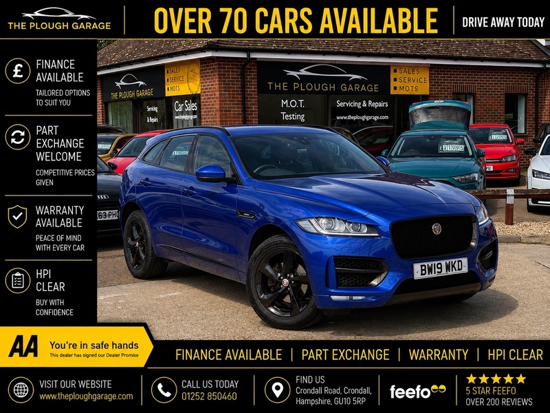 Jaguar F-PACE 2.0 P250i R-Sport SUV 5dr Petrol Auto AWD Euro 6 (s/s) (250 ps) - U10004392