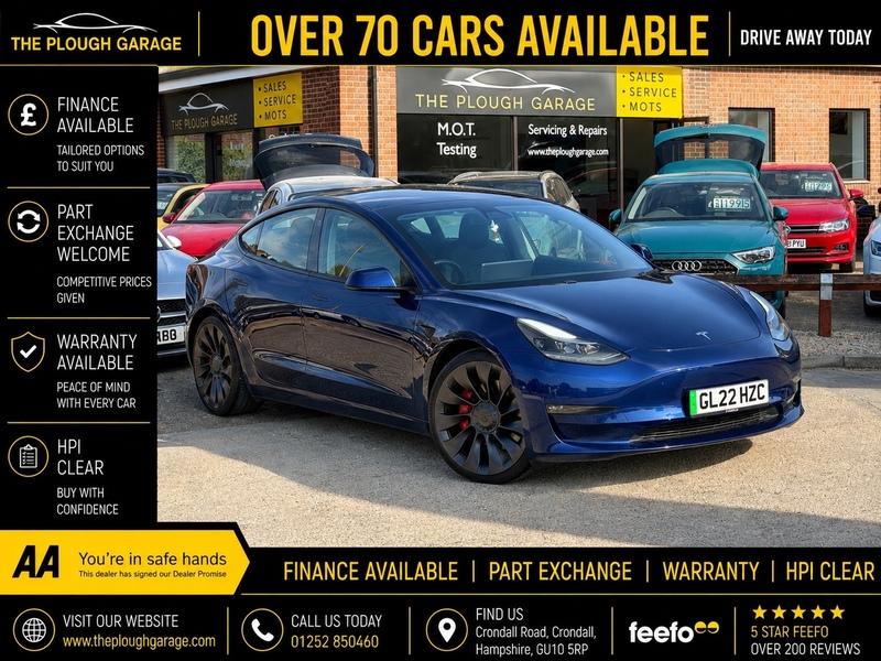 Tesla Model 3 (Dual Motor) Performance Saloon 4dr Electric Auto 4WDE (Performance Upgrade) (449 bhp) - U10004406