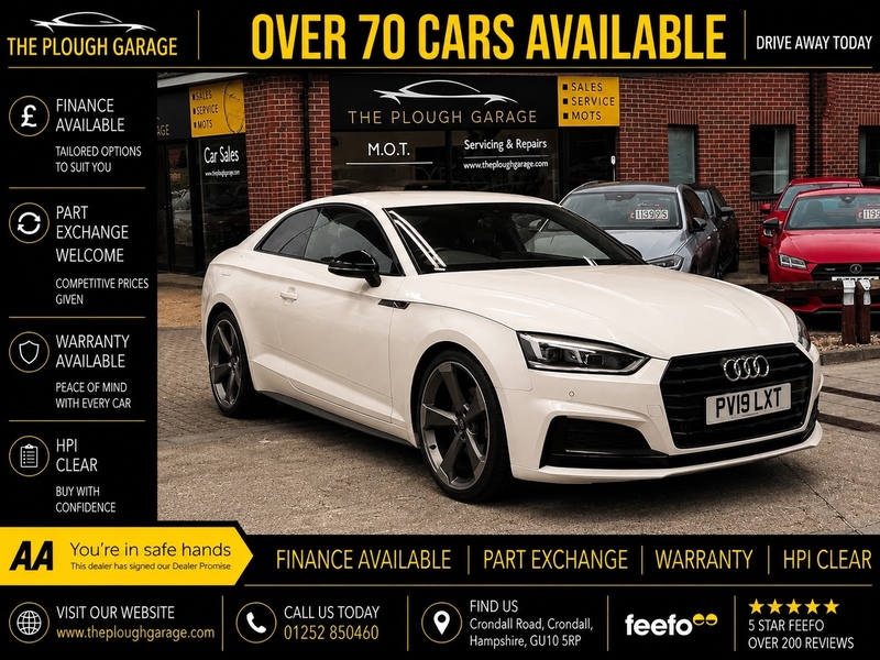 Audi A5 2.0 TFSI 40 Black Edition Coupe 2dr Petrol S Tronic Euro 6 (s/s) (190 ps) - U10004411