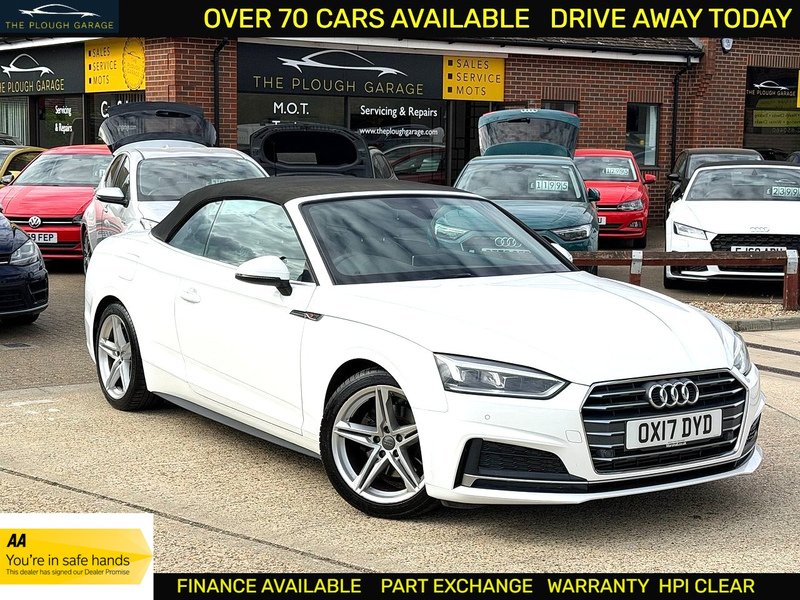 Audi A5 Cabriolet 2.0 TFSI S line Convertible 2dr Petrol S Tronic Euro 6 (s/s) (190 ps) - U10004412