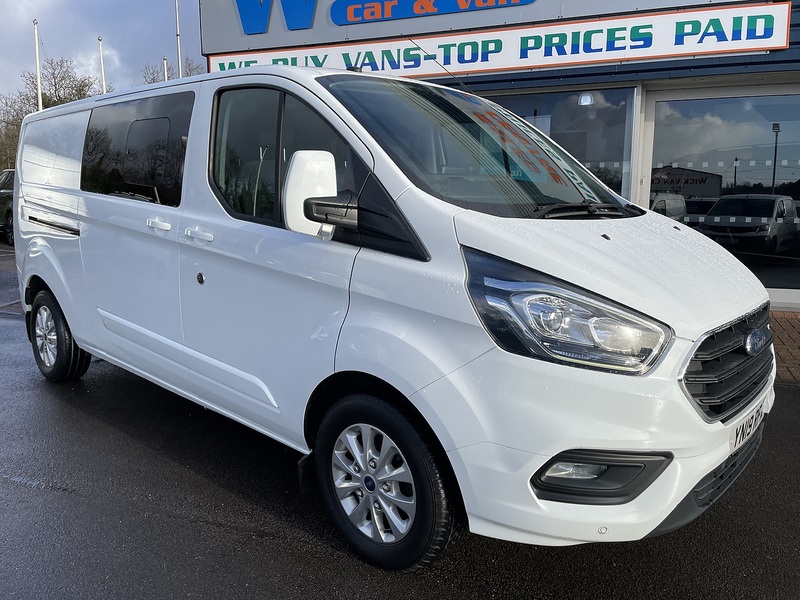 Ford Transit Custom 2.0 320 EcoBlue Limited Crew Van Double Cab 5dr Diesel Manual L2 H1 Euro 6 (6 Seat) (130 ps) - U233