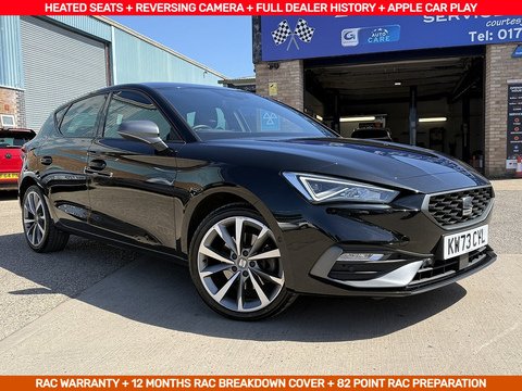 2023 seat leon ehybrid fr sport full  main dealer history + heated electric memory s + adaptive cruise control 2023 47,459... photo