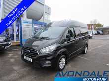 Ford Transit Custom 320 EcoBlue Limited L2 H2 185 BHP BLACK EURO 6 VAN WITH TWIN SIDE DOORS HIGH SPEC 2.0 5dr Panel Van - U11371