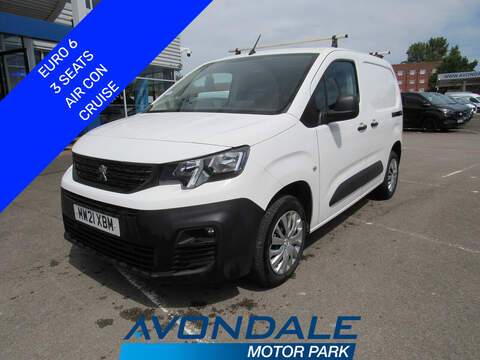Peugeot Partner BlueHDi 950 Professional Premium + l2 lwb euro 6 white van 1.5 6dr Panel Van Manual Diesel