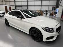 2017/17 MERCEDES C250D AMG LINE PREMIUM PLUS COUPE + BURMEISTER SOUND + RED LEATHER