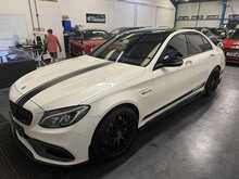 2016/66 MERCEDES BENZ C63 V8 TURBO AMG SALOON + 50K MILES FSH + BURMEISTER STEREO