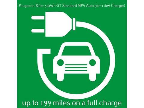 Peugeot e-Rifter 52kWh GT Standard MPV Auto 5dr (11kW Charger) - U80631