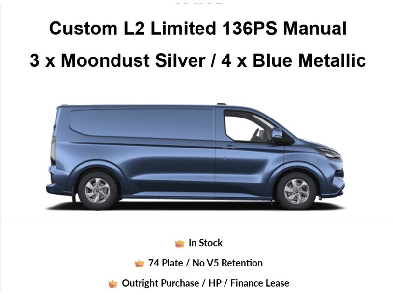 Ford LIMITED 2.0TDCi 136 L2 LWB LIMITED (NEW SHAPE)