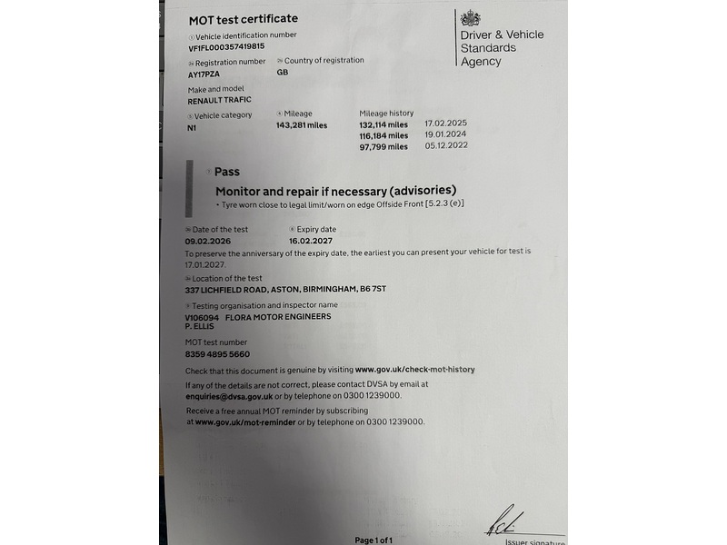 Renault 1.6 dCi ENERGY 29 Business+ Panel Van 5dr Diesel Manual SWB Standard Roof Euro 6 (s/s) (125 ps)