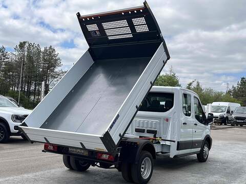 Ford Transit TDCI 130ps 350 7 Seat Double Cab 1-Way Tipper DRW with With Air Con, SAT NAV & 12" Screen - N4646