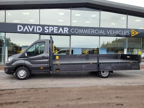 Ford Transit TDCI 130ps 350 DRW L5 XLWB 17ft Dropside with Upgraded 12" Touchscreen, Rev Cam & Air Con - N4699