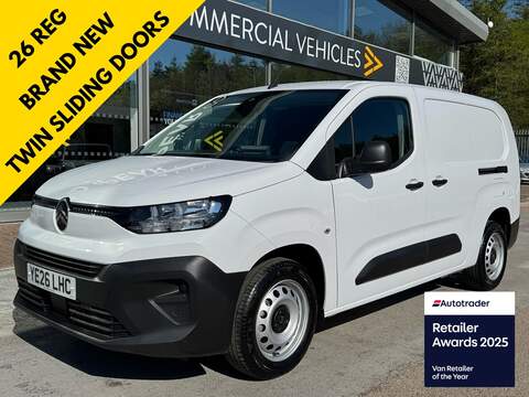 Citroen Berlingo Curtain Side L3 Bluehdi 140ps 4.5m Body Length with Car Play, Lane Assist & Air Con 2.0 Curtain Side Manual Diesel