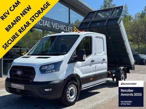 Ford Transit 350 Leader DRW Single Cab Tipper 130ps with 12" Screen, A/C,Tow Pack, Beacon & Seater Cover 2.0 Tipper Manual Diesel