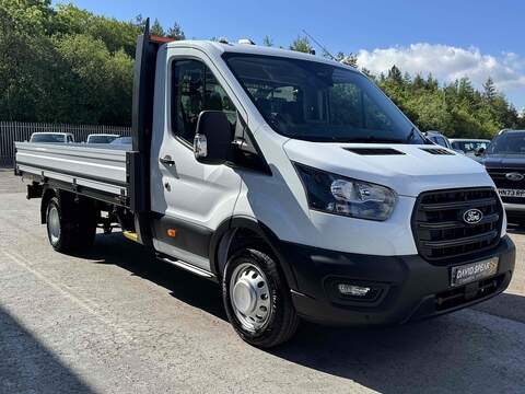 Ford Transit 2.0 TDCI 130ps 350 DRW L4 Lwb 4.2 Metre Dropside with 12" Screen, A/C, Twin Rear Wheels & Rev Cam - N4843