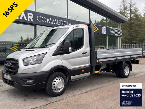 Ford Transit TDCI 130ps 350 DRW L5 XLWB 17ft Dropside with Upgraded 12" Touchscreen, Rev Cam & Air Con 2.0 Dropside Manual Diesel