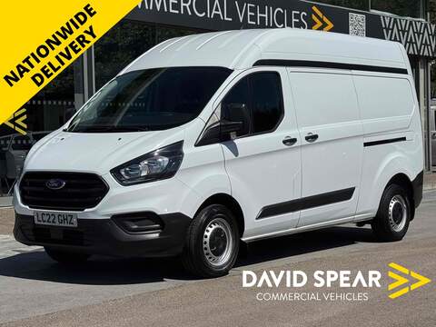 Ford Transit Custom 130ps 350 Leader FWD L3H3 Euro 6 with Front & Rear Sensors, Ply Line & 1 Owner 2.0 5dr Panel Van Manual Diesel