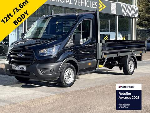 Ford Transit TDCI 130ps 350 DRW L5 XLWB 17ft Dropside with Upgraded 12" Touchscreen, Rev Cam, Car Play & Air Con 2.0 Dropside Manual Diesel