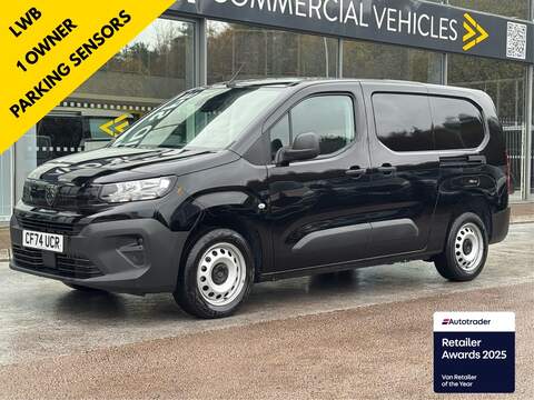 Peugeot Partner TDI 140ps CR35 Commerce Plus L4 Lwb 4.3M with Air Con, Rev Cam, Heavy Duty Ply & Delivery Miles 2.0 5dr Panel Van Manual Diesel