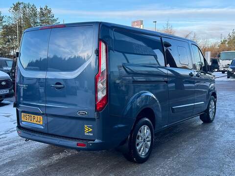 Ford Transit Custom 2.0 TDCI 130ps 320 Limited LWB L2 H1 6 Seat Crew Euro 6 with 1 Owner, Air Con, Car Play & Alloys - U105571