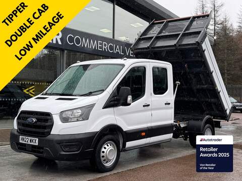Ford Transit TDCI 130ps 350 RWD 3 Seat Double Cab Tipper With Secure Stotage Euro 6 with Deadlocks, Air Con 2.0 4dr Tipper Manual Diesel
