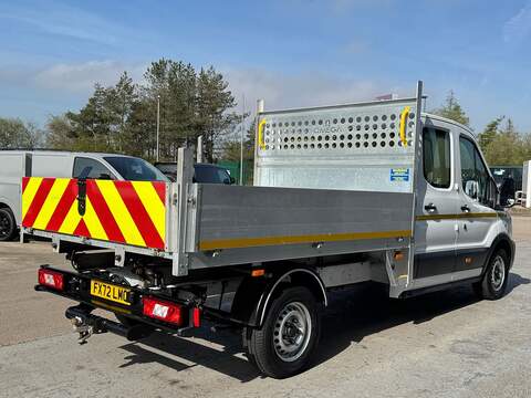 Ford Transit TDCI 130ps 350 L3 Doube Cab Tipper with Secure Rear Storage, Heated Screen & Tow Bar - U105910