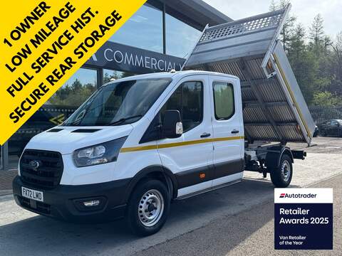 Ford Transit 350 Leader DRW Single Cab Tipper 130ps with 12" Screen, A/C,Tow Pack, Beacon & Seater Cover 2.0 Tipper Manual Diesel