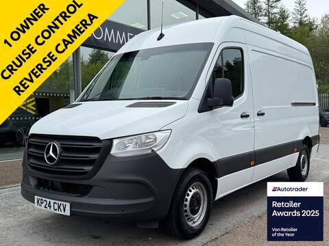 Mercedes-Benz Sprinter 315 CDI Progressive 150ps L2H2 RWD with Adjustable Tow Bar, Car Play & Rev Cam 2.0 5dr Panel Van Manual Diesel