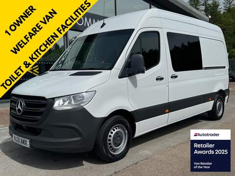 Mercedes-Benz Sprinter BlueHDi 1200 145ps Professional Premium + 6 Seat Crew Kombi SWB with Air Con & Twin Side Doors 2.0 6dr Combi Van Manual Diesel