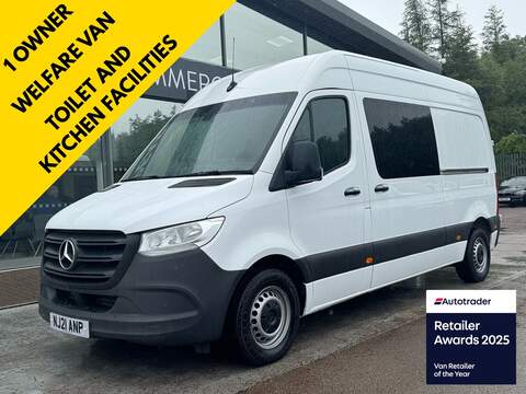 Mercedes-Benz Sprinter BlueHDi 1200 145ps Professional Premium + 6 Seat Crew Kombi SWB with Air Con & Twin Side Doors 2.0 6dr Combi Van Manual Diesel