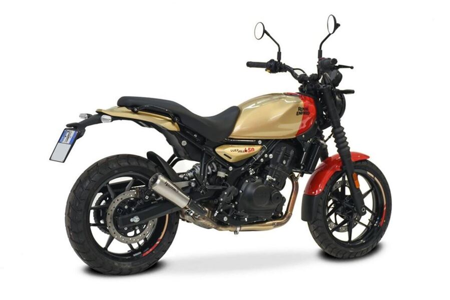 STAINLESS STEEL GP-07 SLIP ON ROYAL ENFIELD GUERRILLA 2024 Image 1