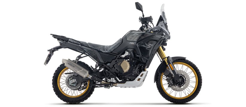 VOGE DS800X RALLY ARROW INDY RACE EVO ALUMINIUM "DARK" SILENCER WITH CARBY END CAP