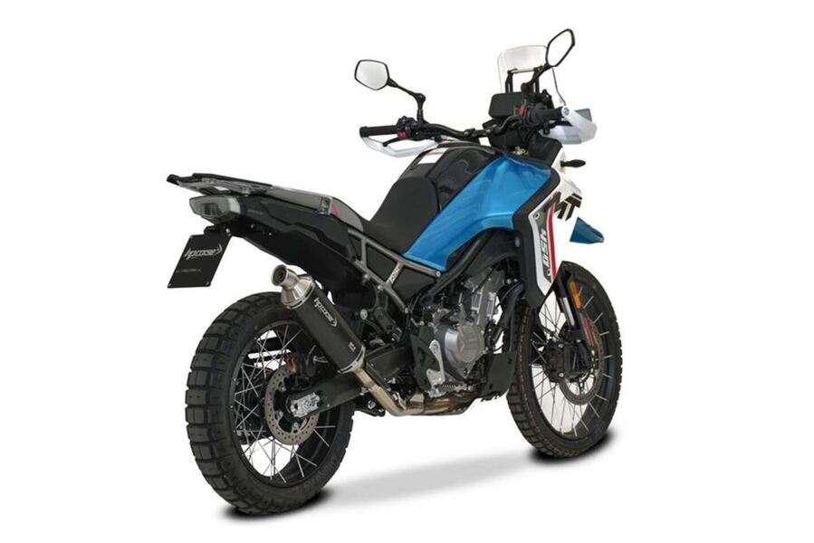 HP CORSE SP-2 SHORT BLACK TITANIUM EXHAUST CFMOTO 450 MT Image 2