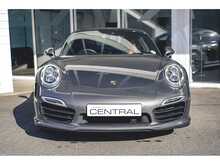 PORSCHE 911 TURBO S FINISHED IN AGATE GREY WITH RED LEATHER