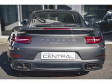 PORSCHE 911 TURBO S FINISHED IN AGATE GREY WITH RED LEATHER