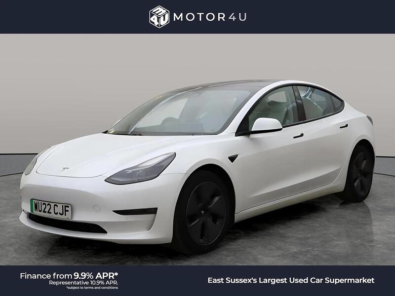 Tesla Model 3 (Dual Motor) Long Range Saloon 4dr Electric Auto 4WDE (346 ps) | PAN ROOF|R/CAM|WHITE LEATHER - U11135