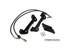 Vagbremtechnic Front Brake Kit - 4 Piston Brembo Caliper - 340x30mm OE 1 Piece Discs - PQ35 / MQB Image 3