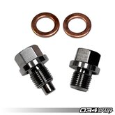 034Motorsport Rear Differential Magnetic Drain Plug Kit, 8J/8P/8V/8S/8Y Quattro Vehicles, Mk5/Mk6/Mk Image 1