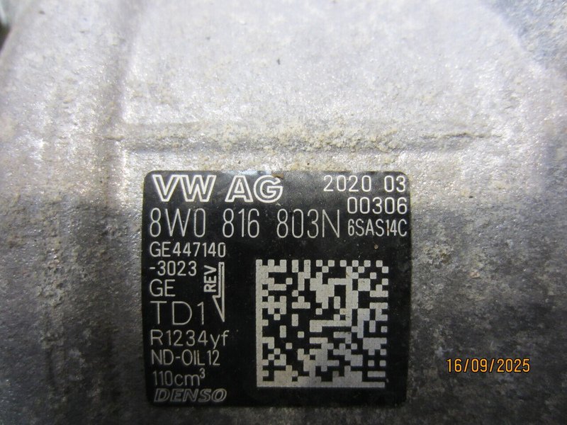 A/C compressor DENSO 8W0816803N-USED Image 3
