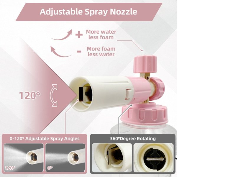 Professional 1L Transparent High Pressure Car Washer Snow Foam Lance with 1/4 Quick Connect for Car Image 3