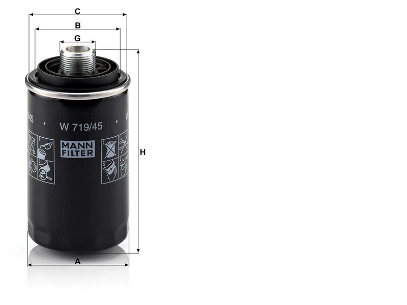 OIL FILTER W719/45 Image 2
